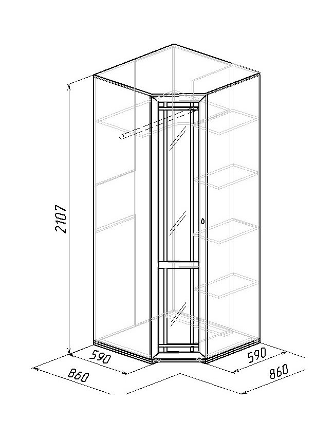 Шкаф распашной Шерлок