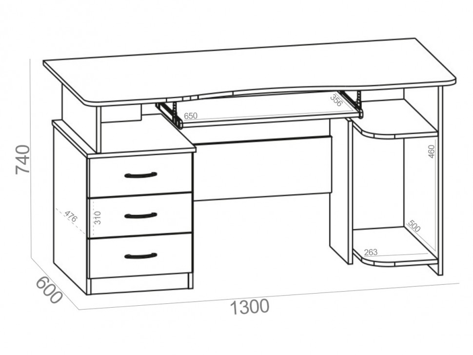 Компьютерный стол КСТ