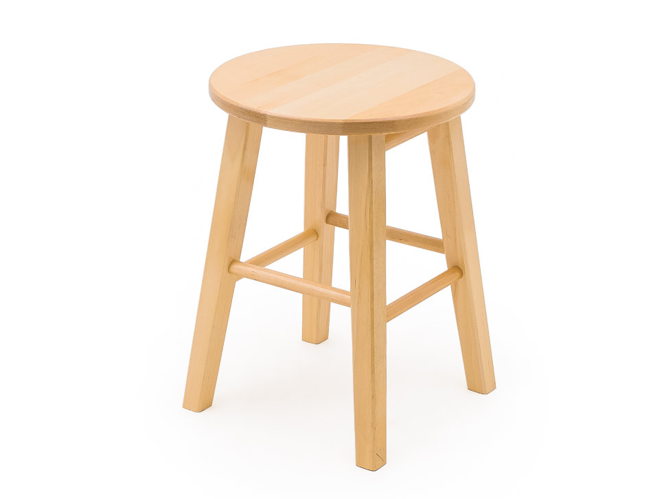 Круглый деревянный табурет КМ021Б / КМ021Бт