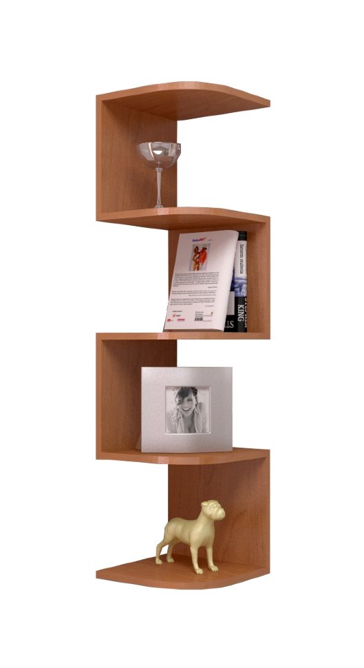 Угловая настенная полка Снейк-1