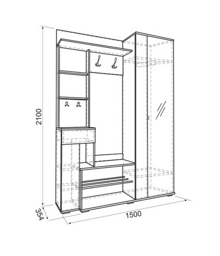 Прихожая Грация ПР