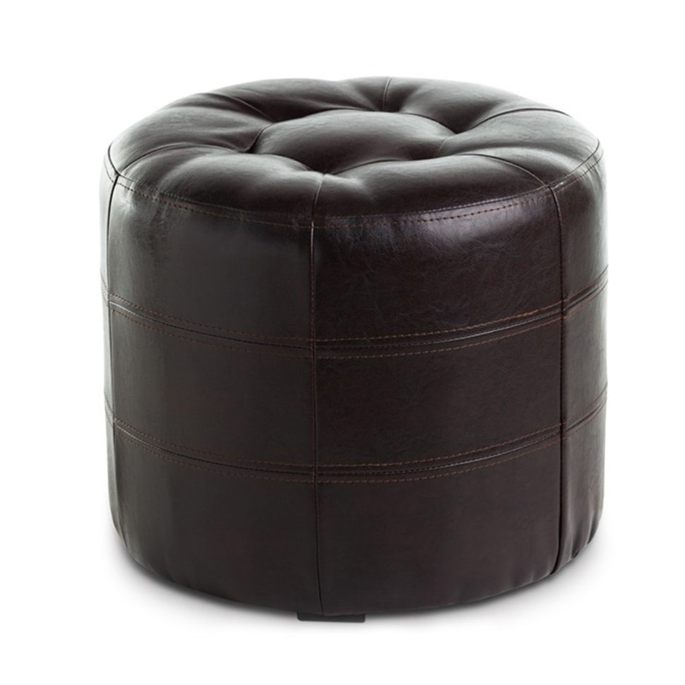 Круглый пуф кожаный ПФ-7