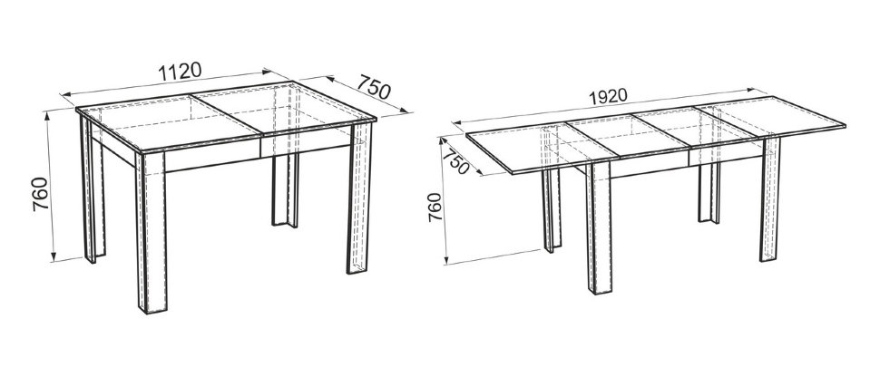 Кухонный стол Гермес 2 КМ-0209