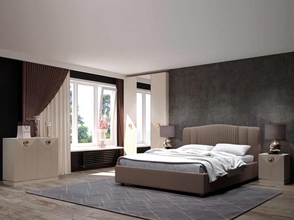 Кровать с подъемным механизмом Капри Лайт ПМ