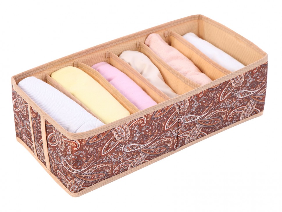 Кофр для нижнего белья и маек Кофр для нижнего белья и маек 6 ячеек 35х16х10см