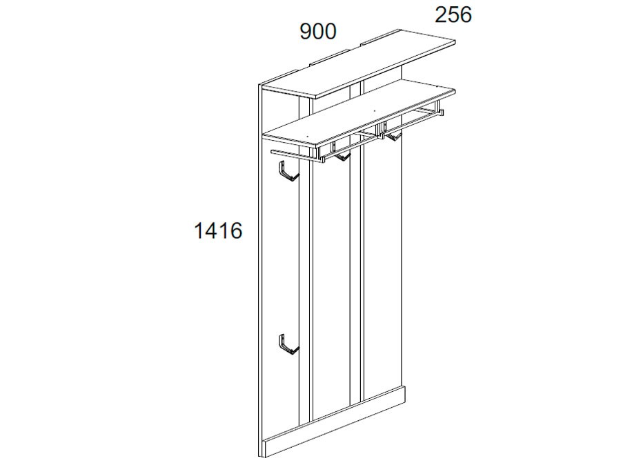 Настенная вешалка 90 Оскар