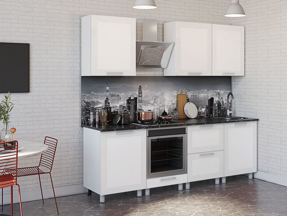 Кухонный гарнитур Монро Бланш 240 см