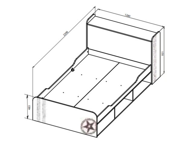 Детская кровать Мегаполис
