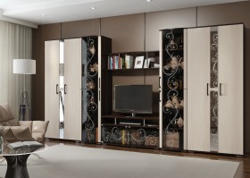 Гостиная Флоренция шкафы и витрины