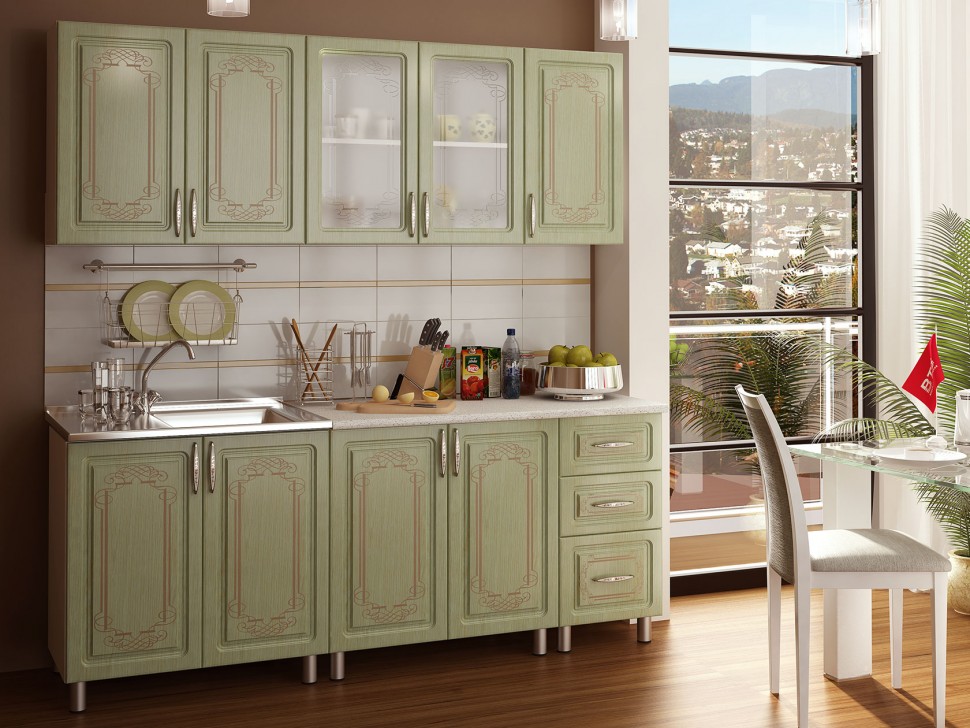 Кухонный гарнитур Прима Люкс с патиной 2 м