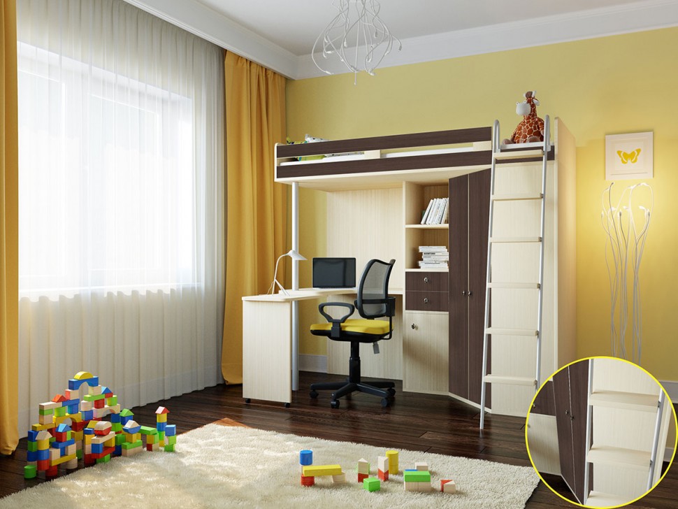 Кровать-чердак М-85