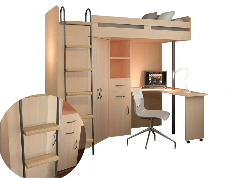 Кровать-чердак М-85