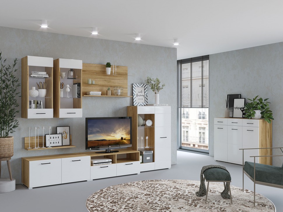 Гостиная Гостиная Ненси 3 + стеллаж