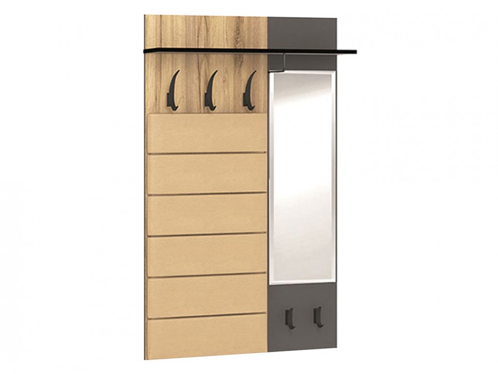 Настенная вешалка Ольга-Лофт 6 с зеркалом