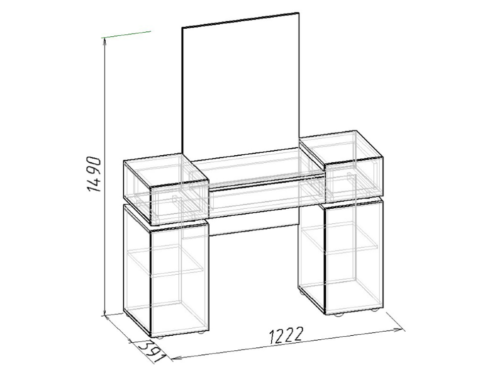 Туалетный столик HYPER (спальня) Стол туалетный 1