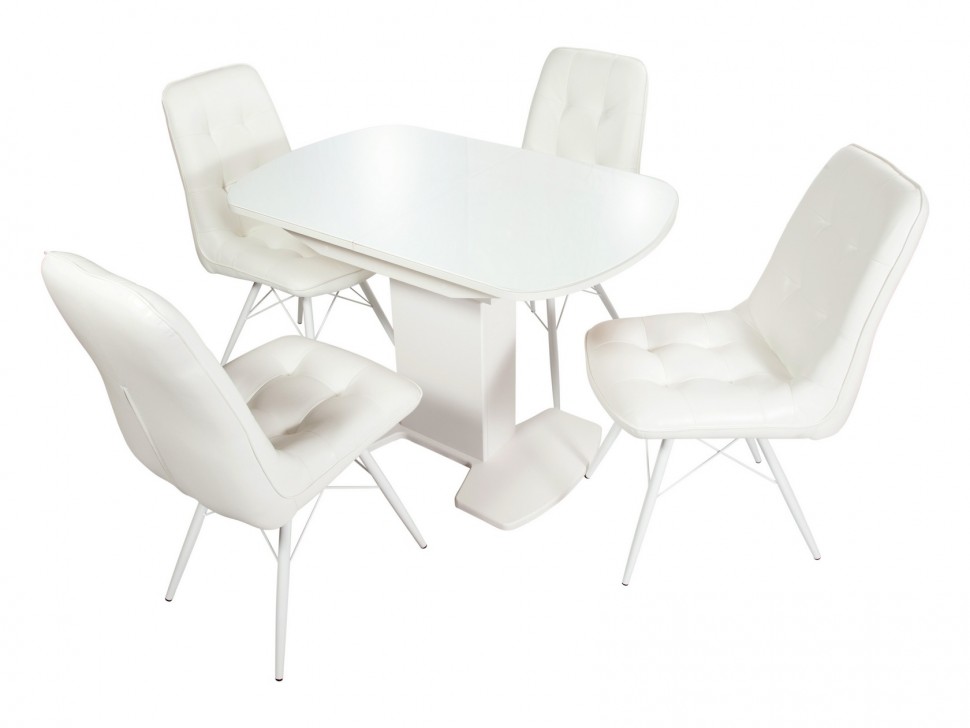 Обеденная группа для столовой и гостиной Стол Корсика + 4 стула Бордо