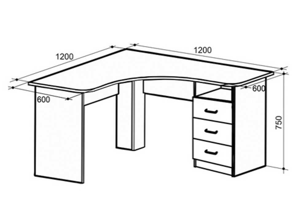 Компьютерный стол SK03P2.3 + PK02S2.3 + FSK1.2.3