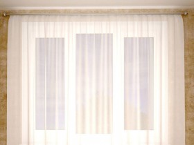 Тюль Вуаль Авиньон белый без утяжелителя