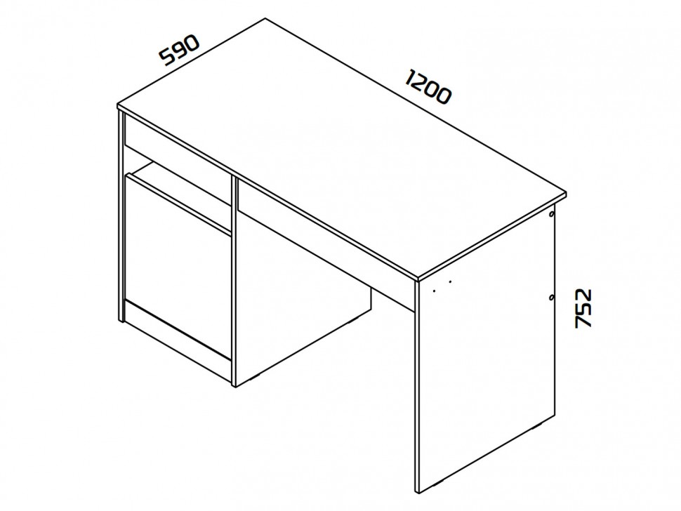 Письменный стол ПМ-367.07