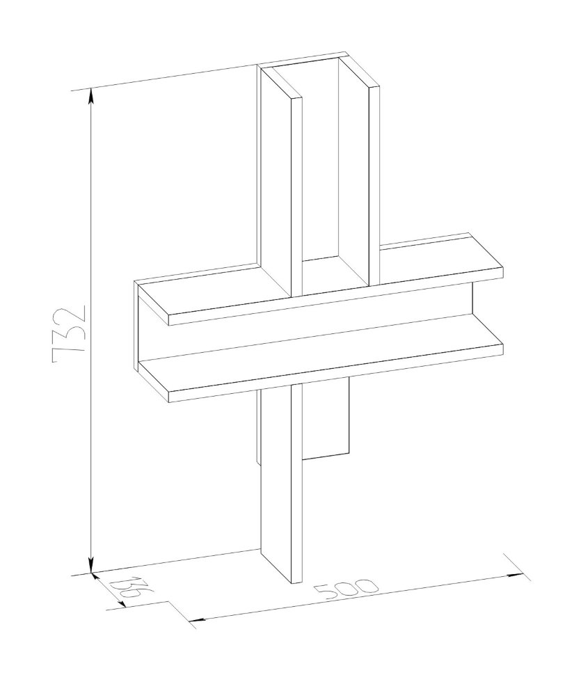 Настенная полка Стеллаж Кристи
