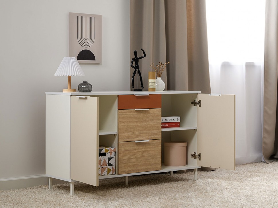 Детский комод Марвэл 3 ящика 2 дверцы