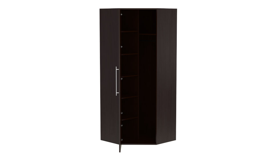 Угловой распашной шкаф с зеркалом Парма