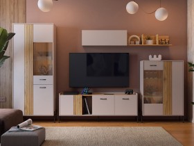 Гостиная Доминика с витринами