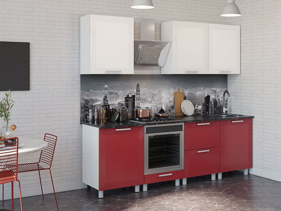 Кухонный гарнитур Монро Рубин 240 см