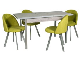 Обеденная группа Стол Денвер + 4 Стула Спайдер