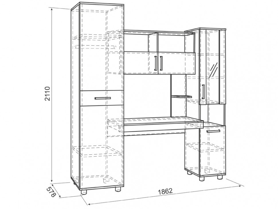 Компьютерный стол Комплекс Миллениум 2 SM-002.1623