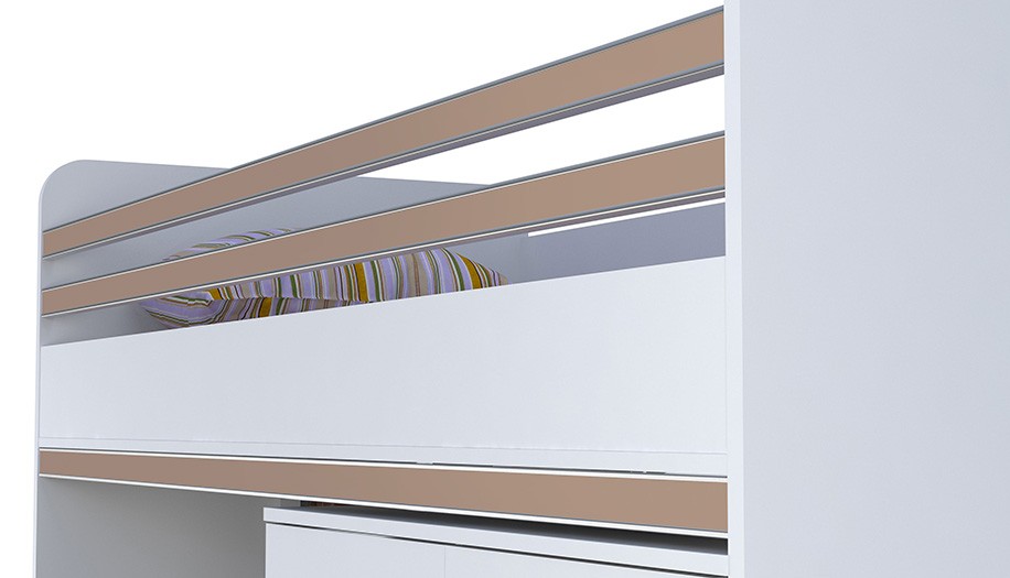 Кровать-чердак Polini kids City