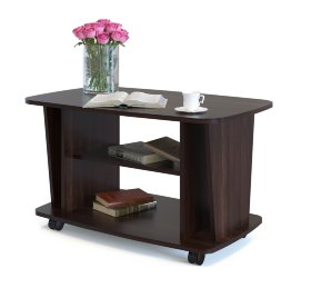 Узкий журнальный столик на колесах Альвито