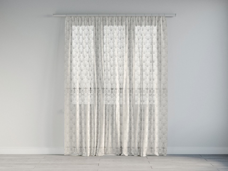 Тюль Тюль ШТ(1-бежевый) вышивка, Размер 300х270