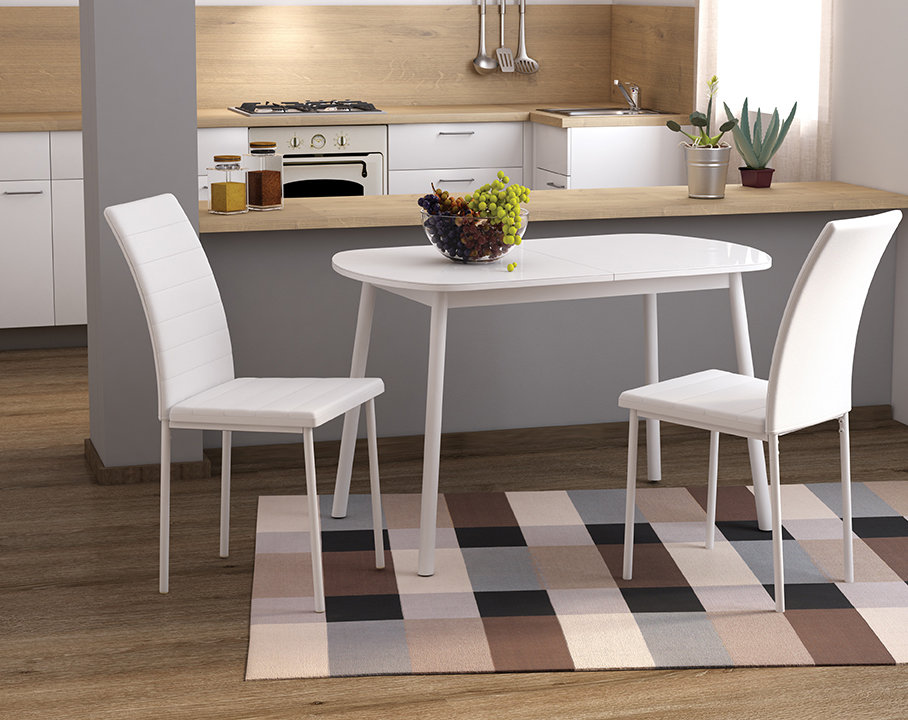 Обеденная группа для столовой и гостиной Раунд + 2 стула Винс