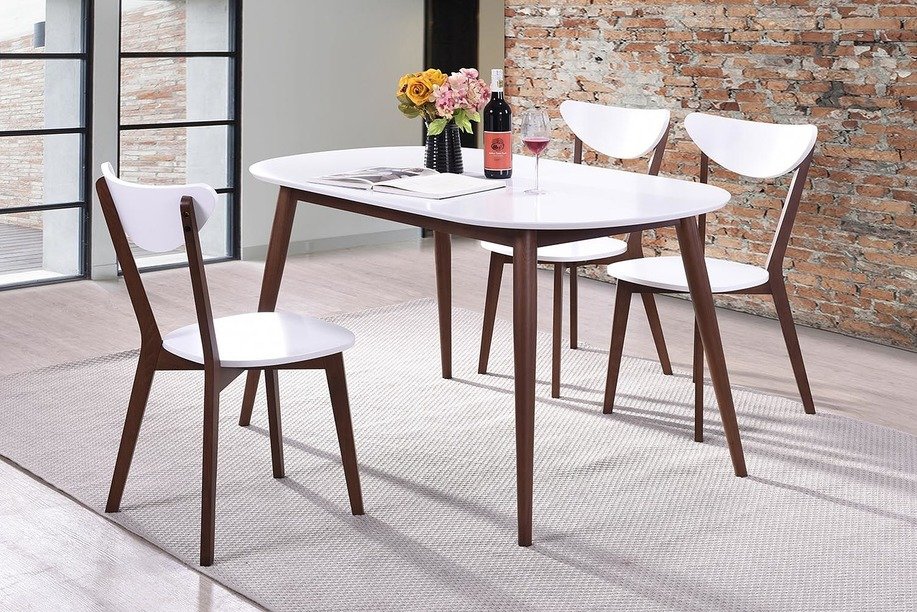 Обеденная группа для столовой и гостиной Стол MAX + Стул MAXI с твёрдым сидением (3 шт)