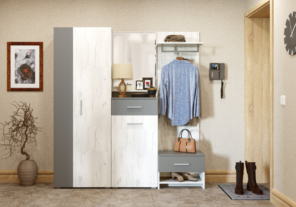 Модульная прихожая со шкафом Юнона