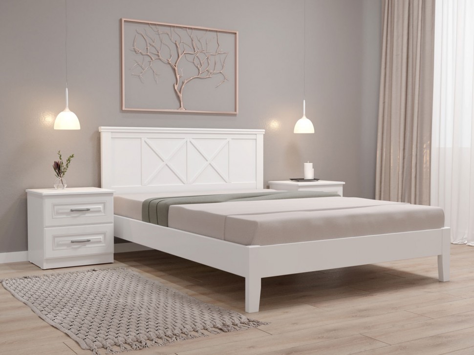 Двуспальная кровать Массив Сосны Альта