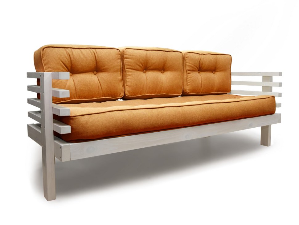 Прямой диван Диван Стоун каркас сосна Беленый дуб