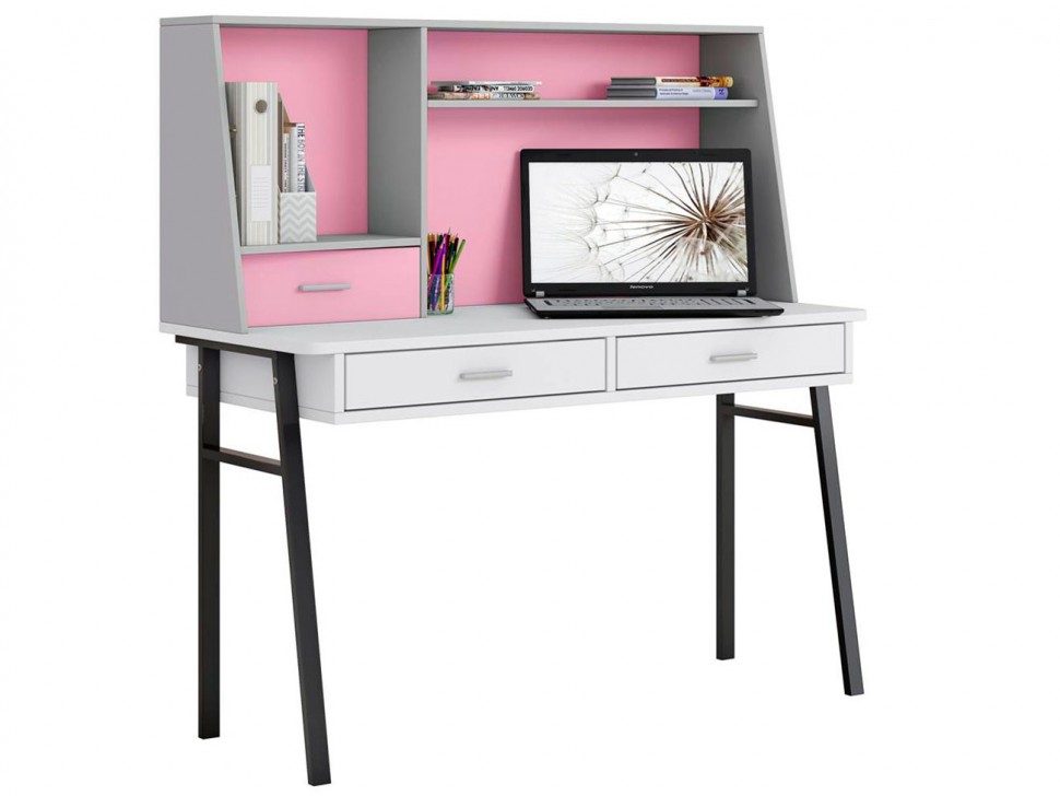 Письменный стол Стол письменный Polini  kids Aviv 1455 с надстройкой и ящиками