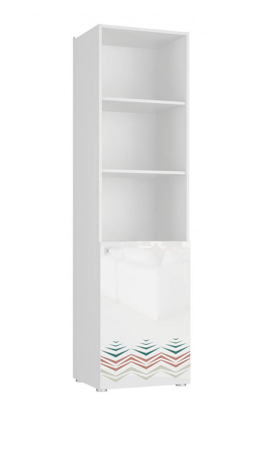 Стеллаж в детскую Модерн 5 шкаф 1-дверный открытый