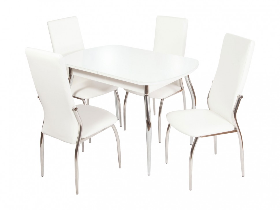 Обеденная группа для столовой и гостиной Стол Ривьера + 4 стула Мартини