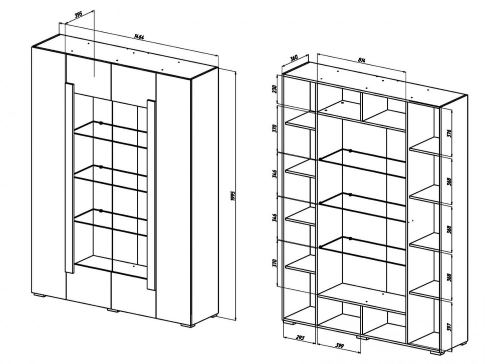 Шкаф-витрина Куба