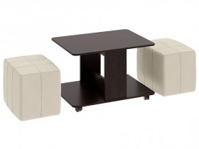 Журнальный столик с пуфиками Капри